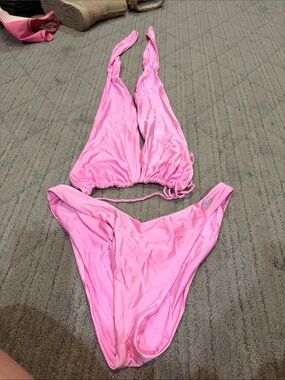 Frankie's Bikinis Hot Pink Two-Piece Set